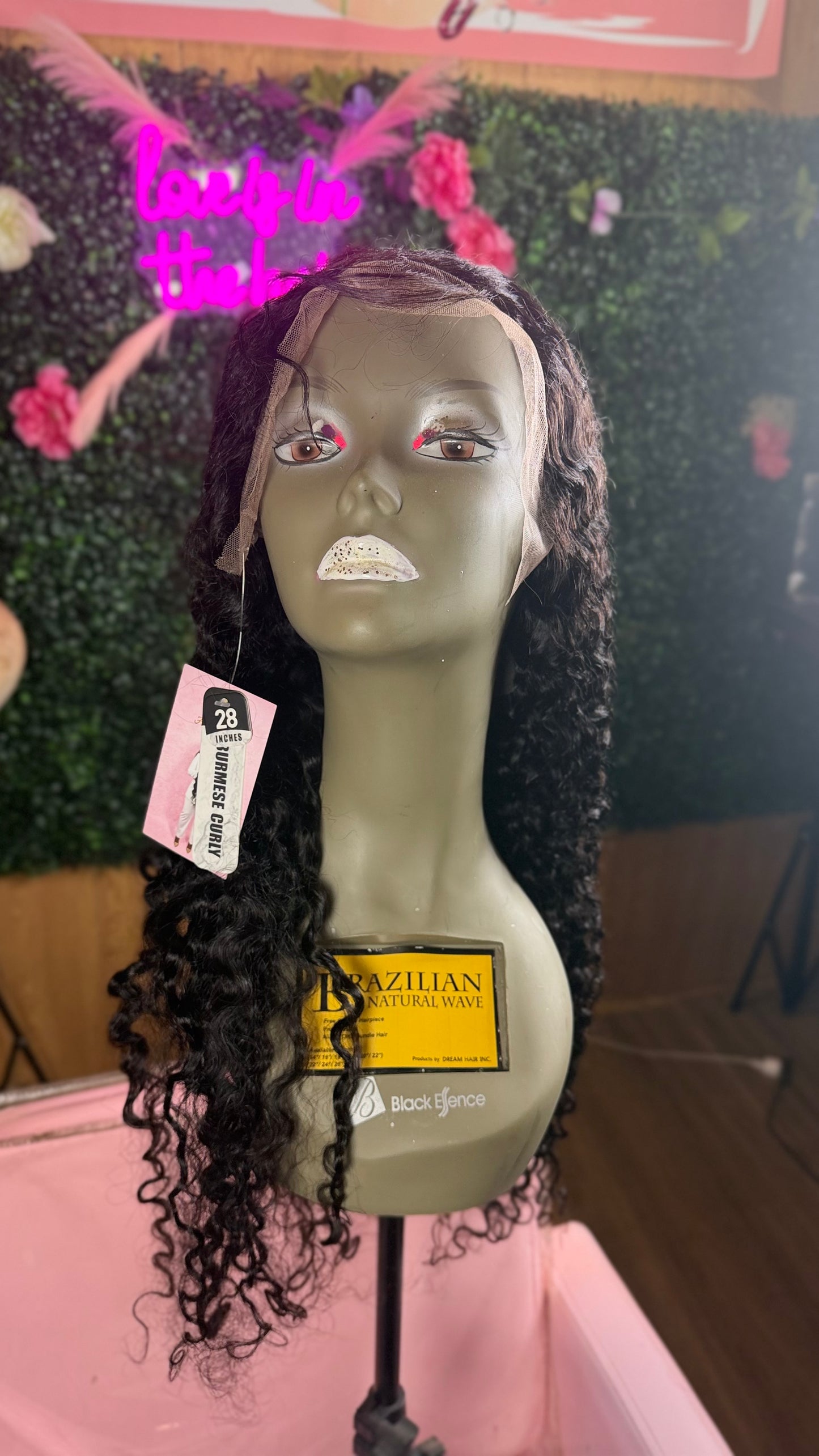 28” 13x6 Burmese Curly wig
