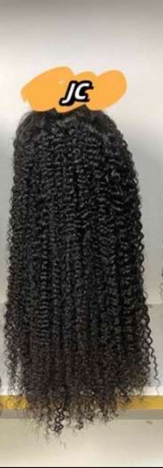 28" Jerry Curl 13x6 Lace Front Wig Transparent Lace