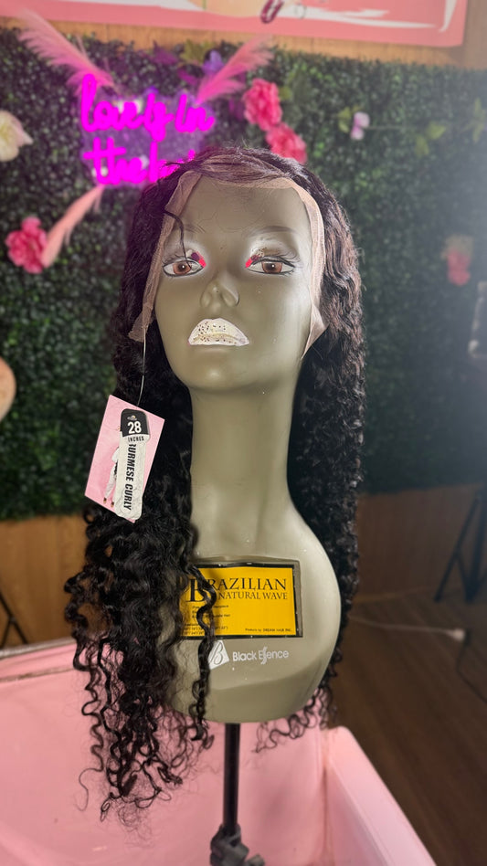 28” 13x6 Burmese Curly wig
